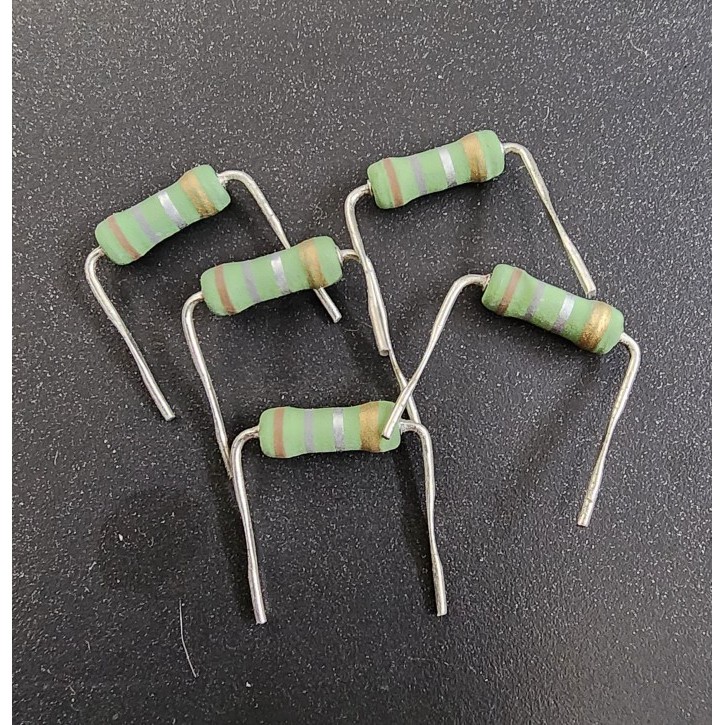 GS99 Resistor 0.18Ohm 0.18 Ohm 1Watt Coklat Abu2 Silver Emas - Hrg per 5Pcs