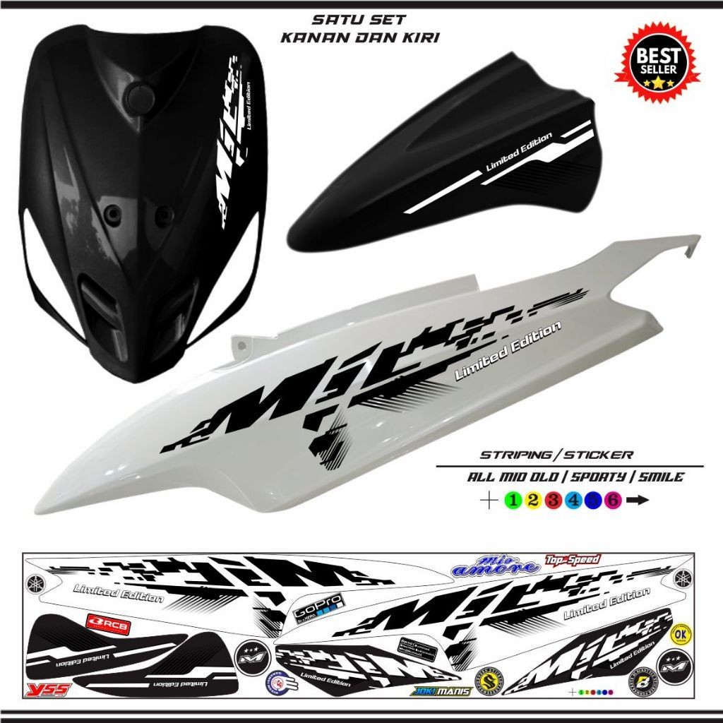STIKER KEREN STRIPING MOTOR MIO OLD SPORTY / STIKER MIO OLD /MIO SMILE SPORTY STRIPING VARIASI