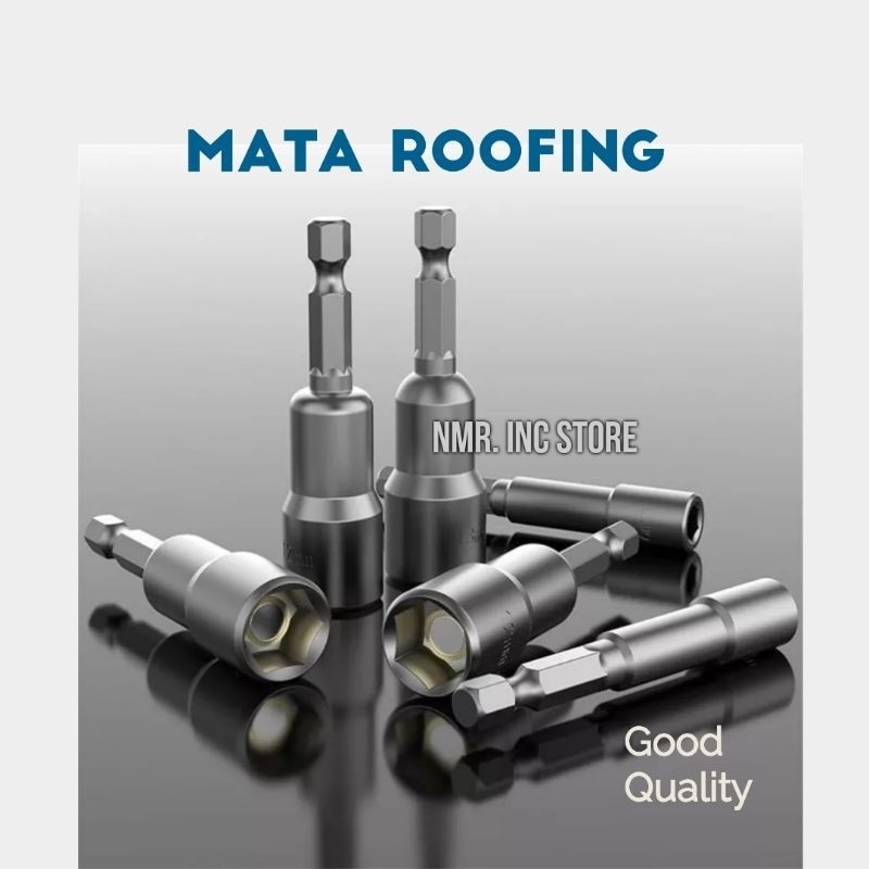 Mata Roofing Magnetic, Adaptor Kunci Hexagonal Bor Impact Driver Obeng Ke Socket, Shock, Pas, Sok.