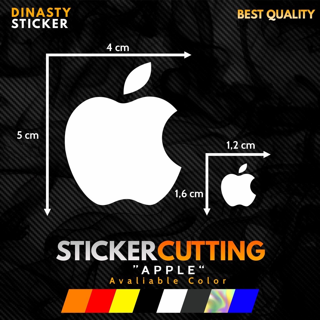 STICKER STIKER CUTTING LOGO APPLE BESAR DAN KECIL LOGO IPHONE