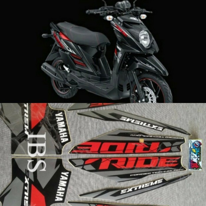 STRIPING X RIDE HITAM 2014 2015 STIKER LIS YAMAHA STIKER