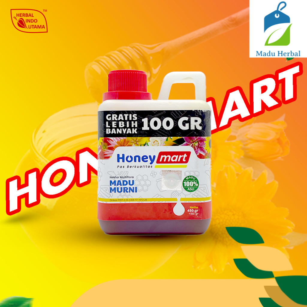 

Madu Asli Alami Multiflora Madu HoneyMart Madu Asli Honey Mart Herbal Indo Utama 450 gr EXTRA 100 gr