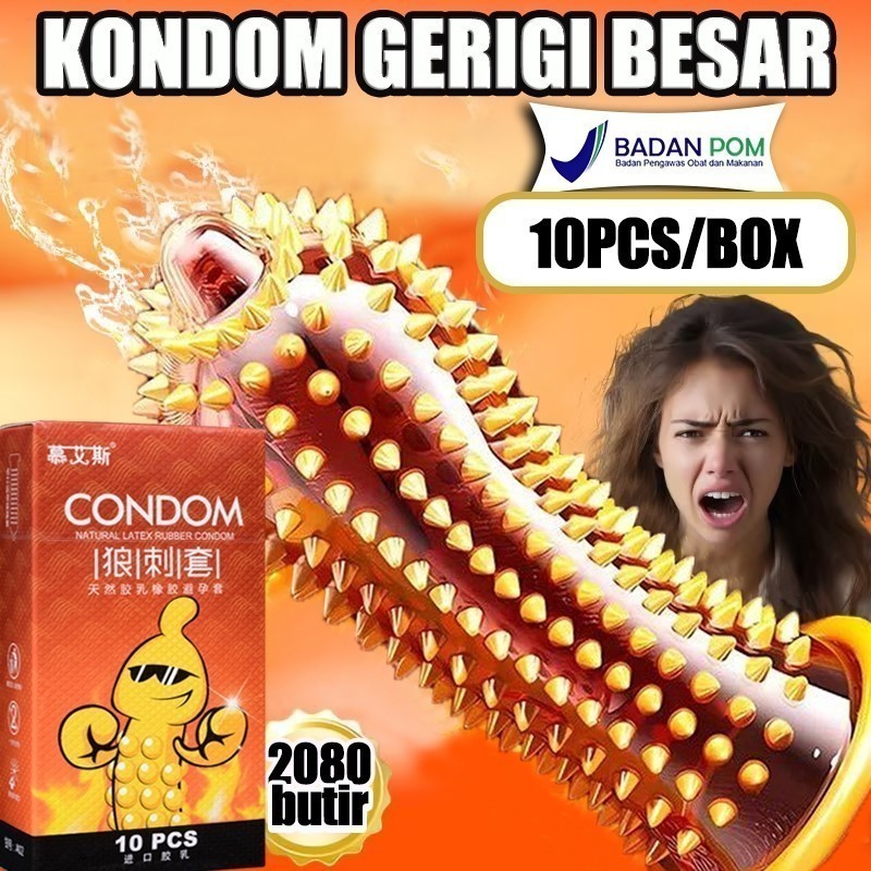 Terbaru~ 【Tersedia 】 ~  Aksesoris Silicon Kondom bergrigi Kondom sutra bergerigi Kondom grigi Alat k
