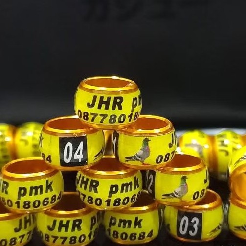 Gelang Burung Ring burung merpati bisa reques Nama Nomr Hp nomer seri.