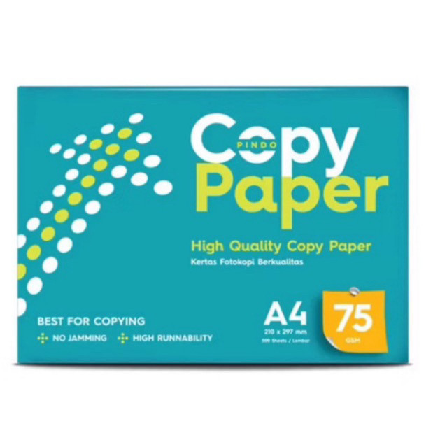 

Copy paper A4 75 gram / Kertas Fotocopy Copy Paper A4 75 Gram - PAKET 2 RIM