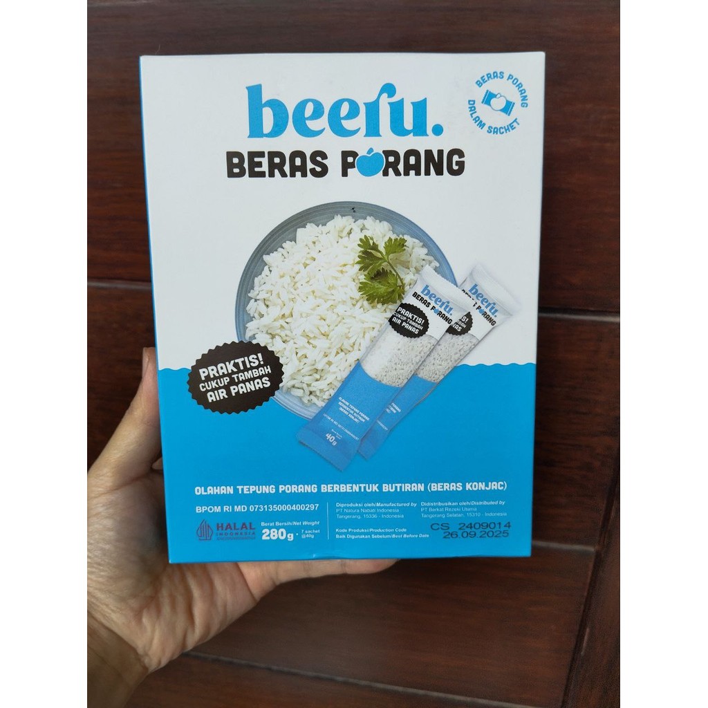 

Beeru Beras Porang 280 gram Konjac Rice