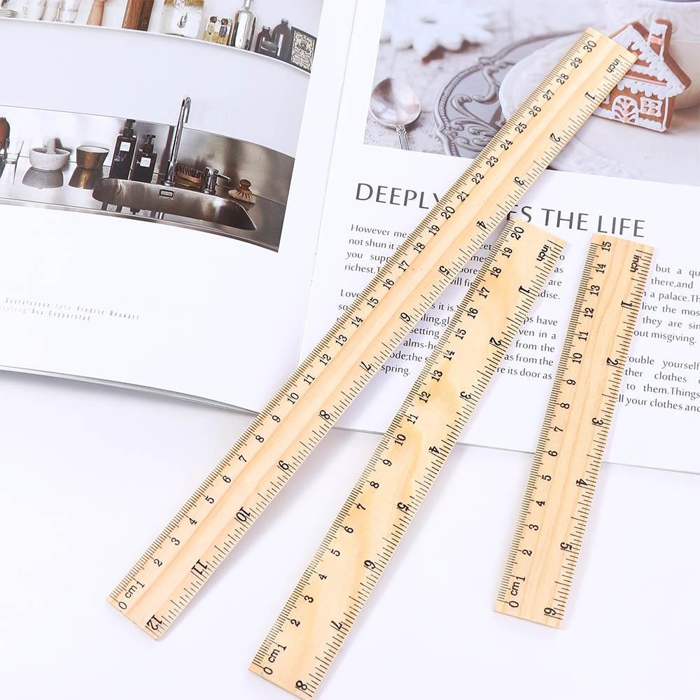 

Measuring Tool Office 15/20/30cm Stationery Student Children Drawing Rulers Rulers Wooden Rulers Straight Rulers