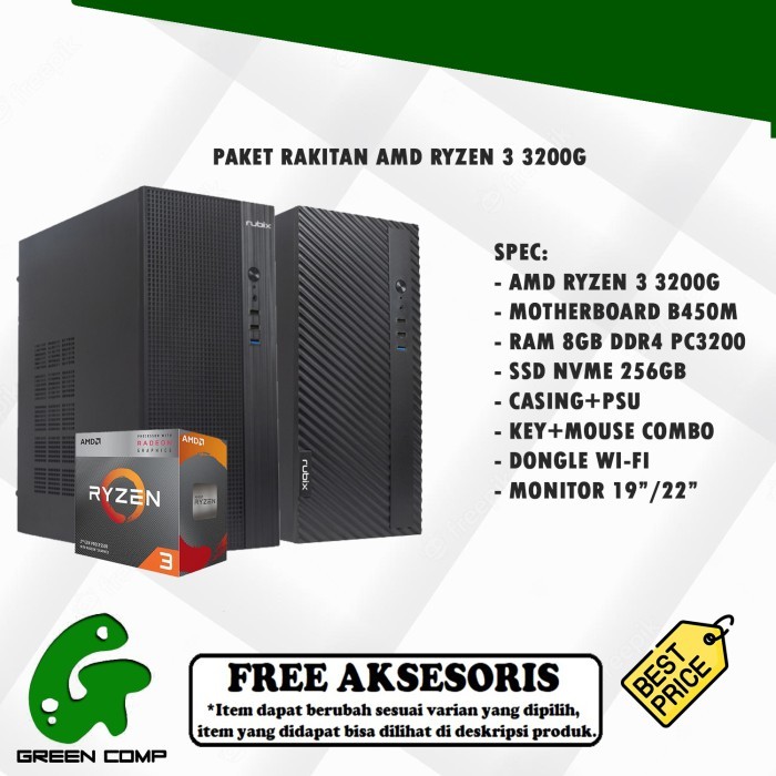 PAKET RAKITAN PC AMD RYZEN 3 3200G
