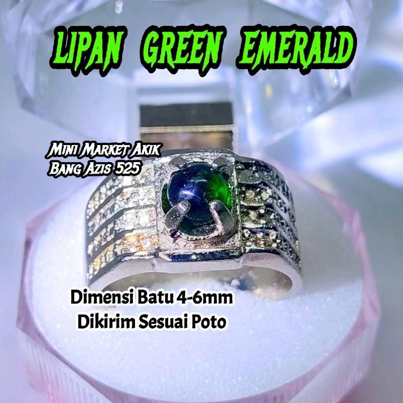 Batu cincin lipan zambrud green emerald Ring  Elegan