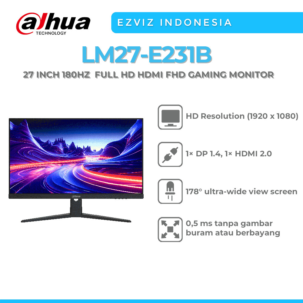 DAHUA LM27-E231B 27 INCH 180HZ  FULL HD HDMI FHD GAMING MONITOR