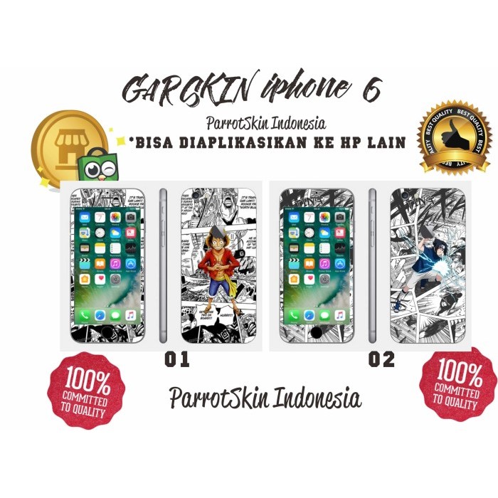 

Garskin skin hp Iphone 6 , 6 plus, dll Anime Edition