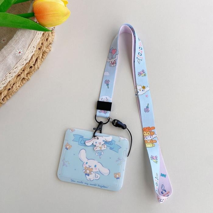 

ANDMA Kalung Holder Kartu Sanrio/ID Card Holder Name Tag Lanyard Horizontal - Cinnamoroll