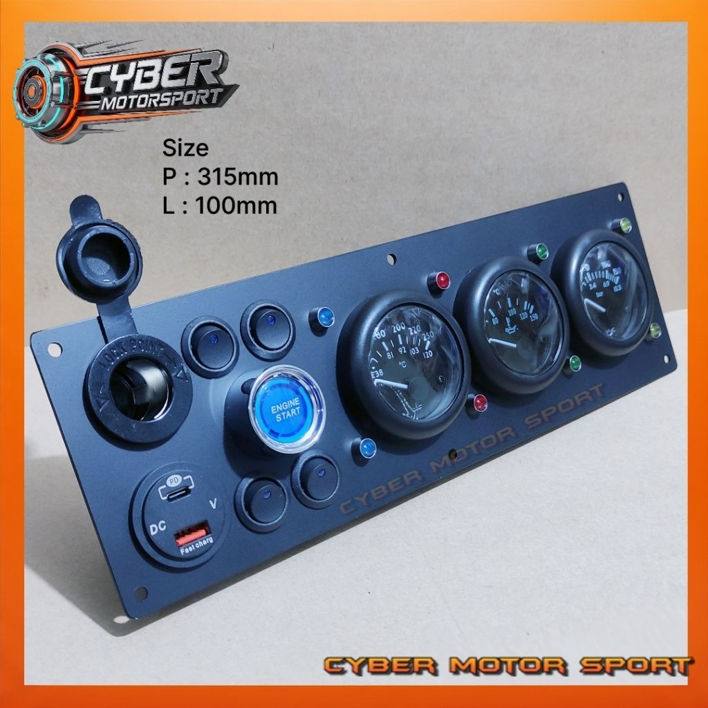 Indikator gauge analog classic gauge mobil universal add on speedometer cluster Water temperature oi