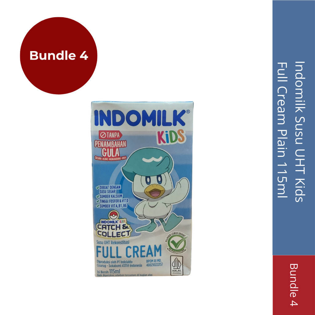 

Indomilk Susu Cair Uht Kids Full Cream 115Ml 4 pcs