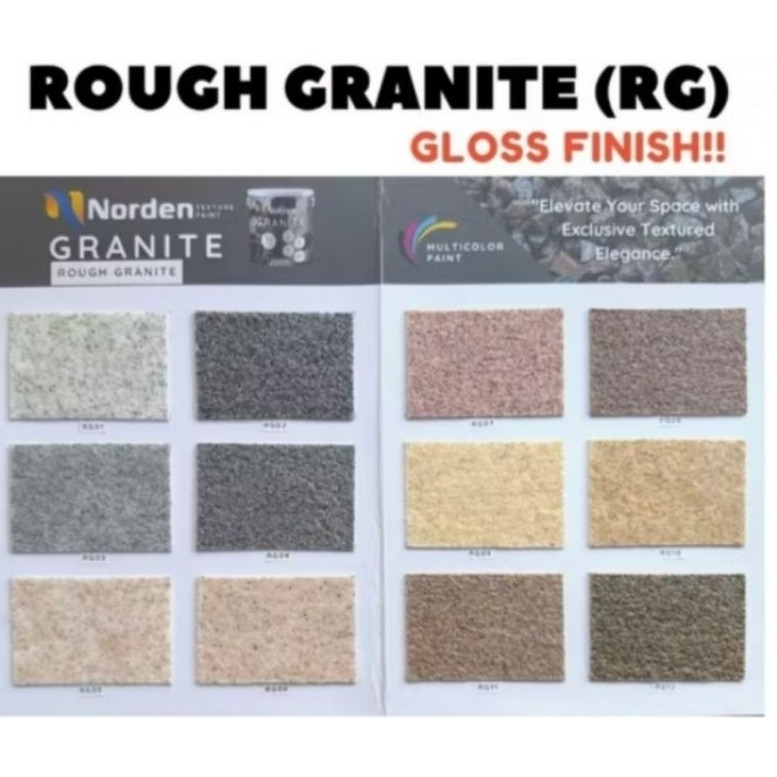 TERLARIS NORDEN Cat Tembok Teksture Rough Granite (RG) 1 Kg Cat Batu Alam Dinding Stone Wall Paint T