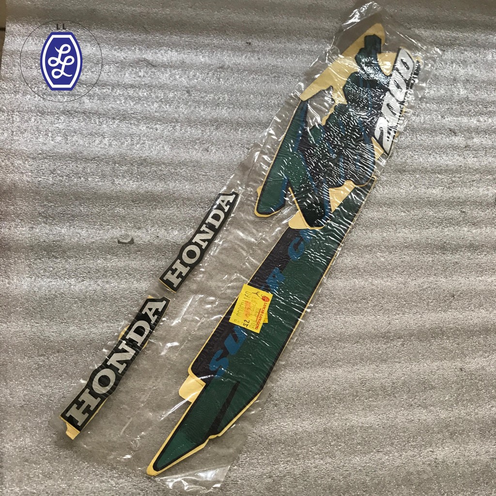 STICKER/STRIPING HONDA TIGER LAWAS/TILAS 97/HIJAU/SILVER