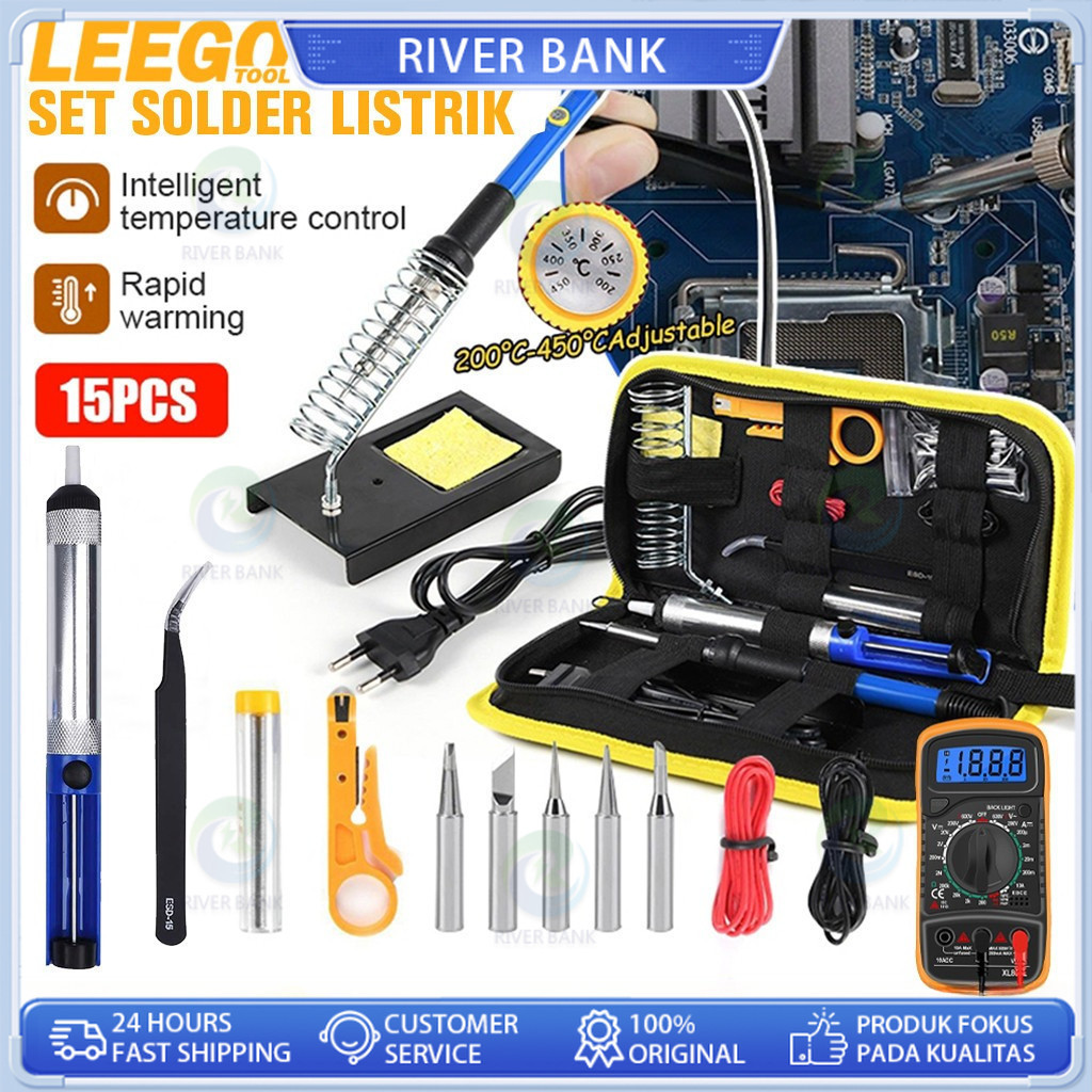 Paket Solder Listrik Lengkap Set Solder Listrik Lengkap Dengan Multimeter Iron Tool Kit 220V 60W/Sol