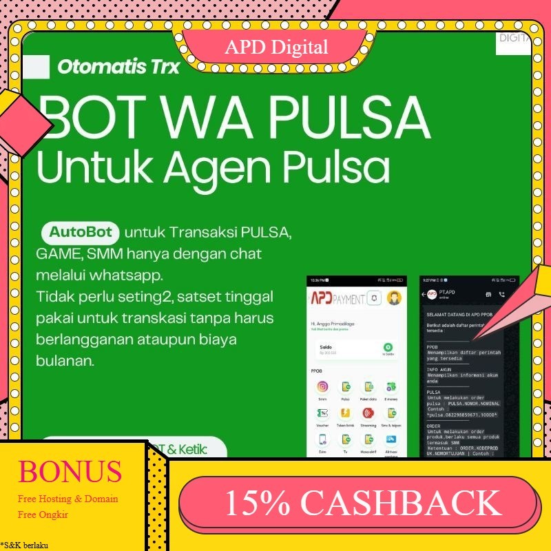 PENDAFTARAN AGEN PULSA ALL OPERATOR APD