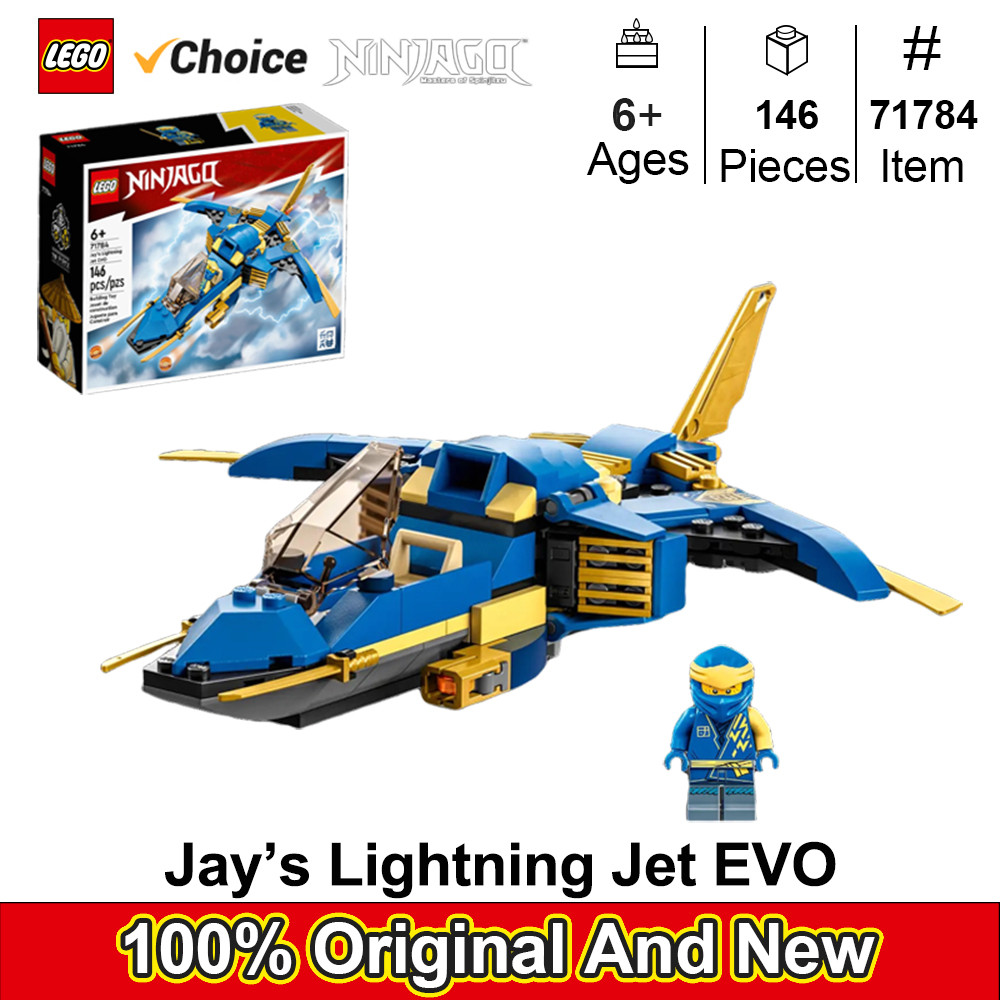 LEGO 71784 NINJAGO Jay’s Lightning Jet EVO , Collectible Birthday Gift Idea for , Kids, Boys and Gir