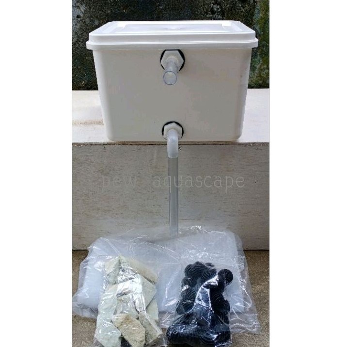 Terlaris Ember Filter Kolam Ikan Aquarium Lengkap Media Filter Kolam Koi
