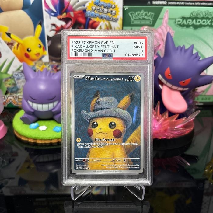 2023 Pokemon Pikachu with Grey Felt Hat Van Gogh Promo PSA 9 MINT