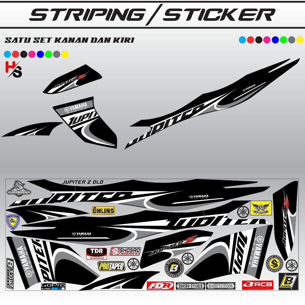 STRIPING MOTIF KEREN STIKER MOTIF STRIPING MOTOR YAMAHA JUPITER OLD POLET STRIPING VARIASI MOTOR JUP