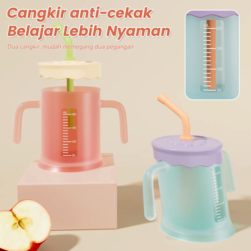 Anak Sedotan Minum Straw Curve Gelas Bayi