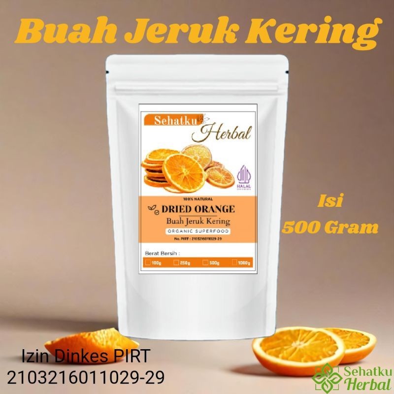 

SEHATKUHERBAL Dried Orange : Buah jeruk Kering isi 500 Gram