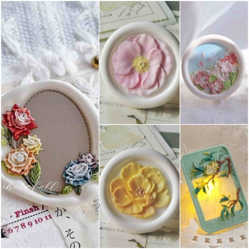 

Creative Stamp Lacquer Stamp Stamp Head Sheep Bow Flower Sea Relief Koi Fish Carving Copper Head Diy Flower Border Stamp Cover