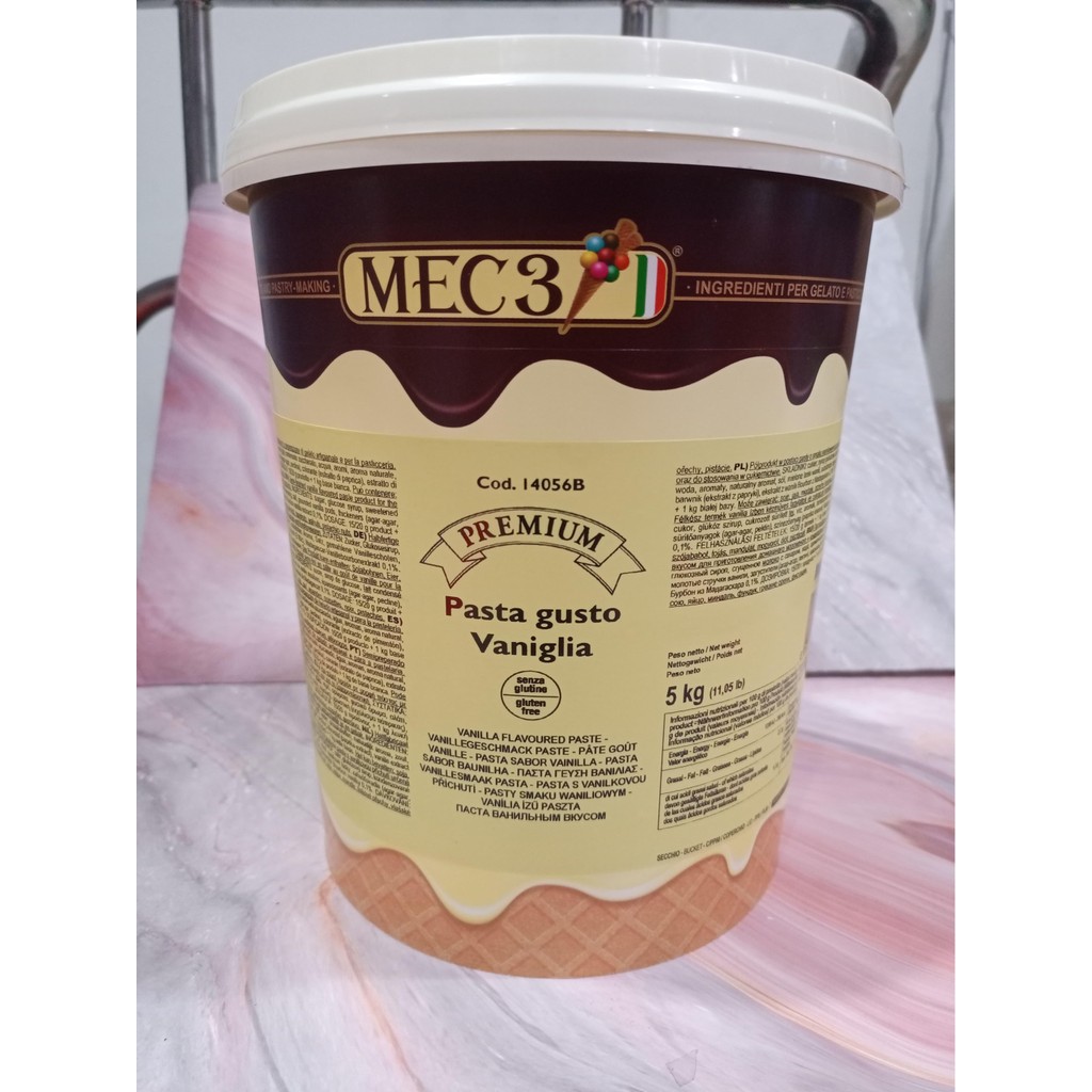 

Mec3 Pasta Gusto Vaniglia Premium 5 kg Kemsan Asli / Pasta Gusto Vanilla Premium