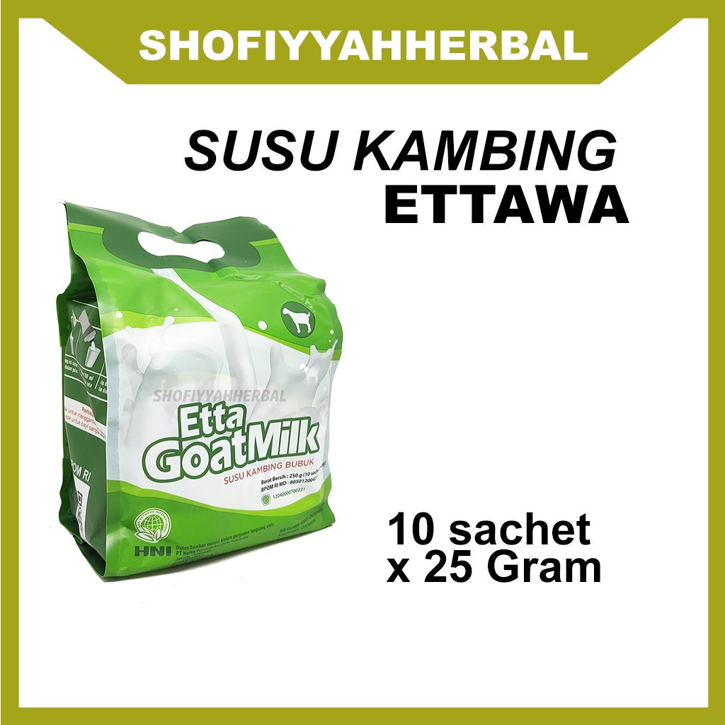 

Halal Etta Goatmilk 10 sachet x 25 Gram susu kambing ettawa bubuk