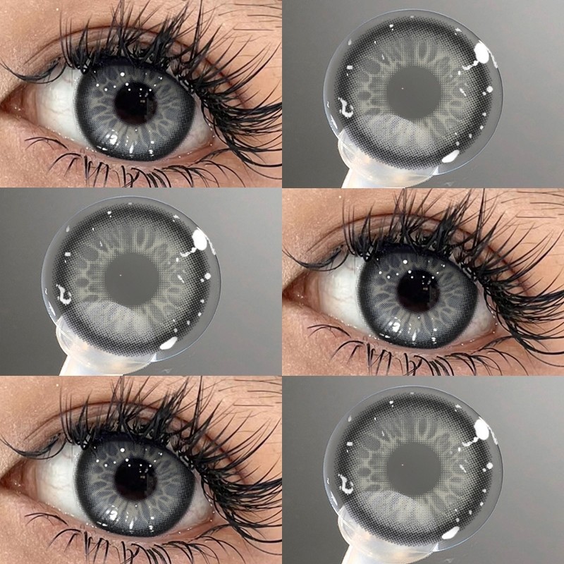 {COD}-Lensa kontak Eyeshare Bohemia Grey Softlens, 1 pasang, lensa kontak berwarna, mata besar, ukur