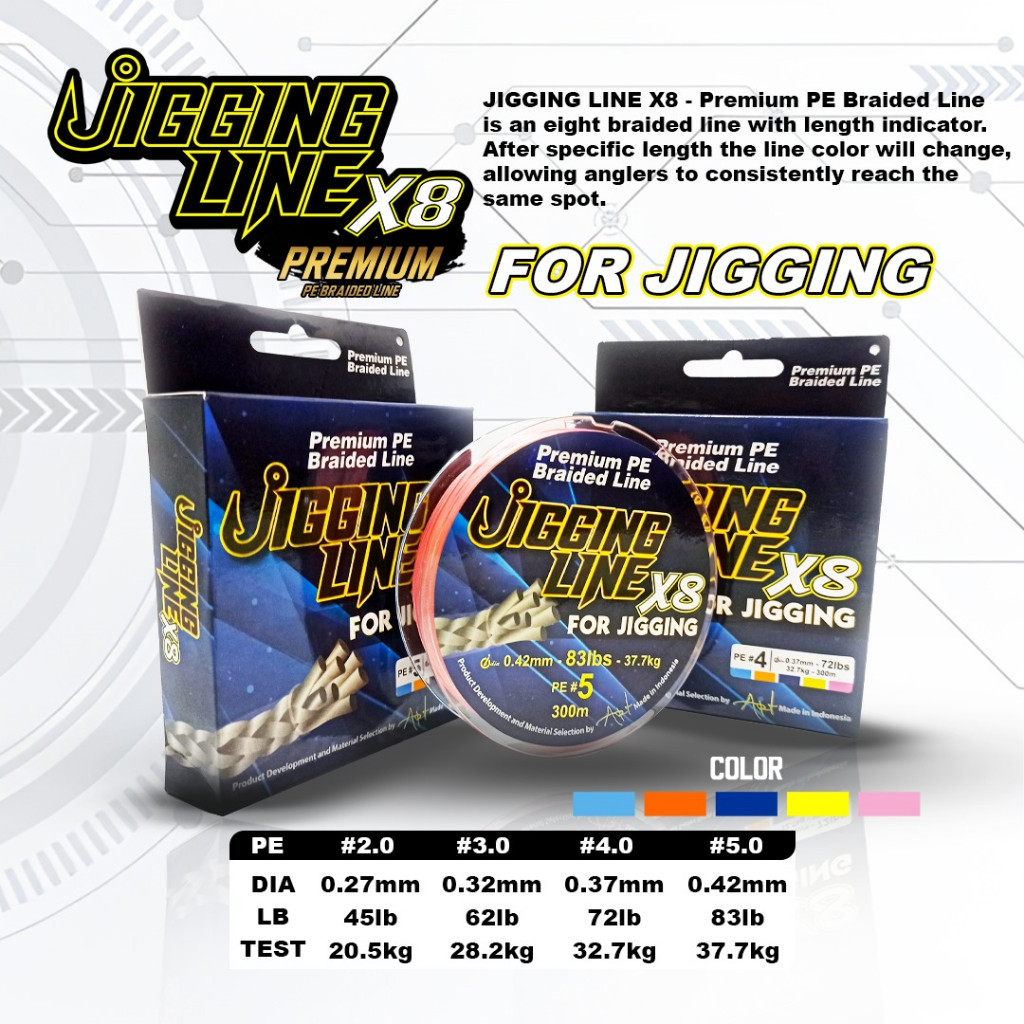SENAR PE JIGGING LINE X8 PREMIUM