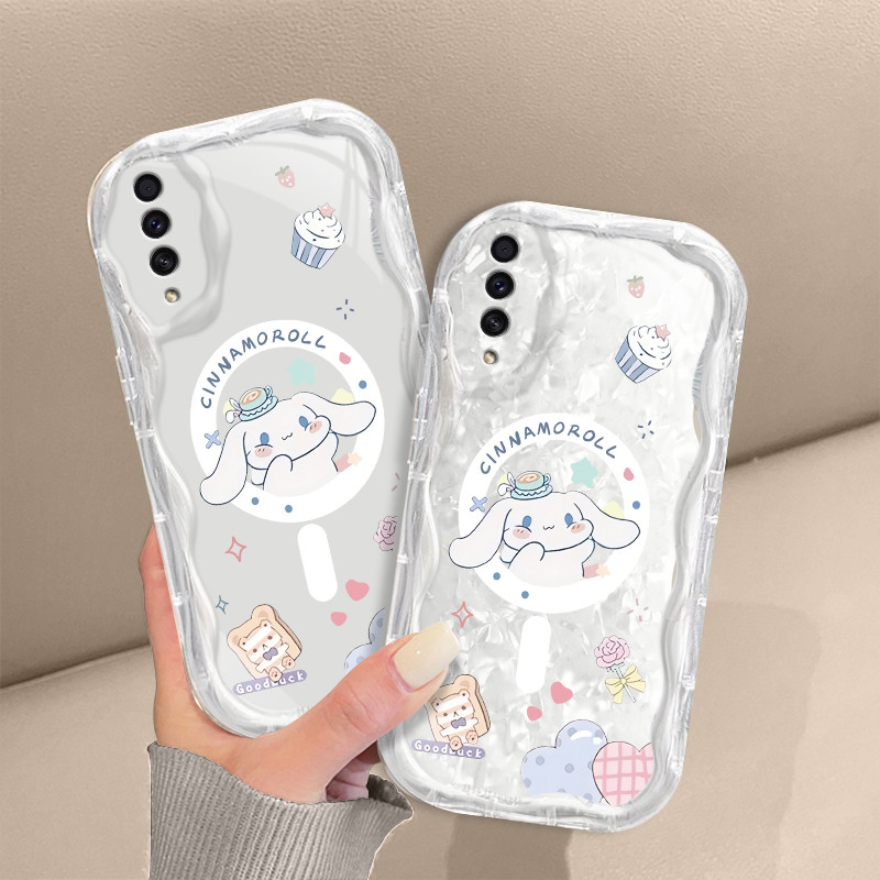 Casing hp SamsungA50/A50S/A30S Pacha Dog Kartun Gelombang Transparan Soft Shell Pria dan Wanita Semu