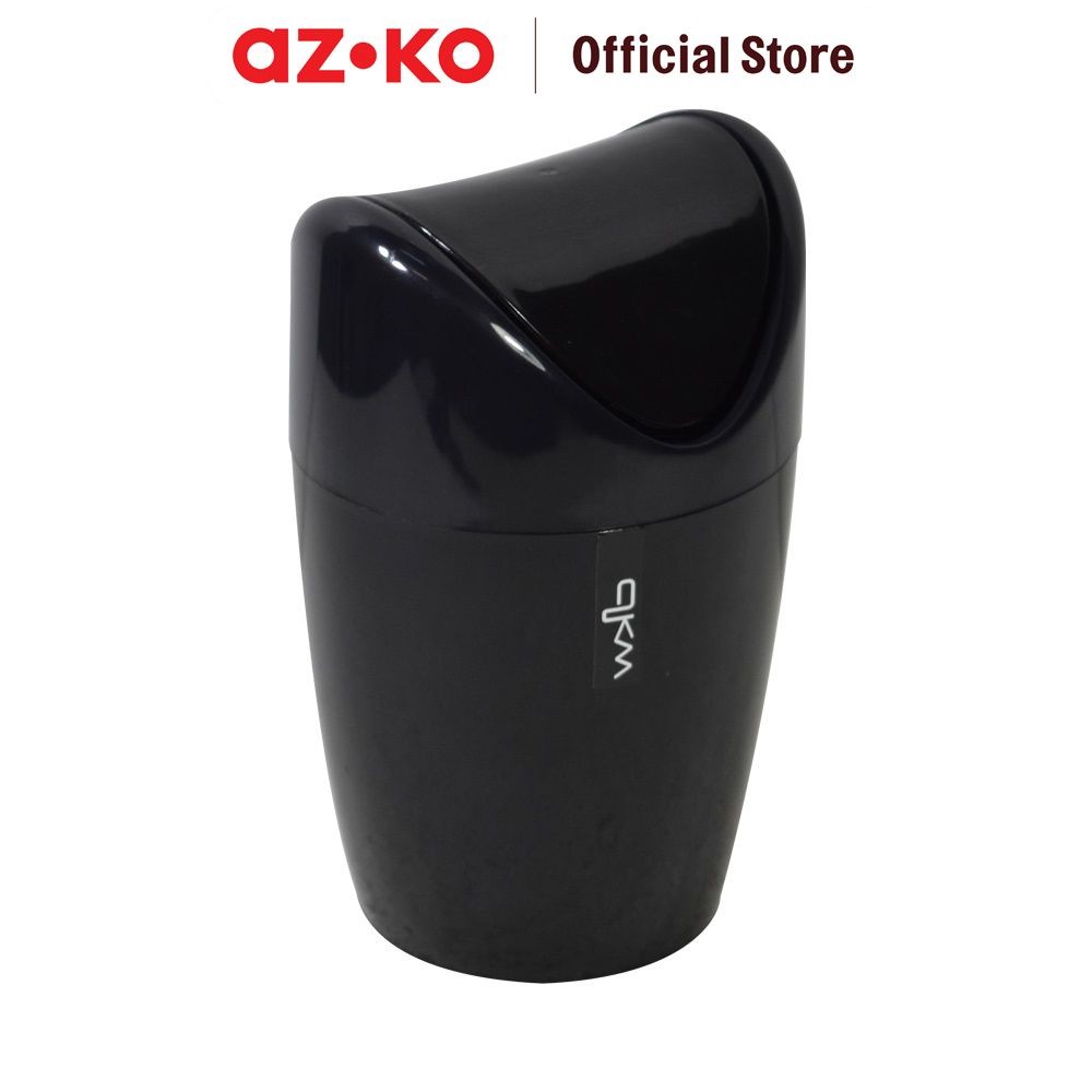 AZKO Dkw 1 ltr Tempat Sampah Plastik - Hitam Tong Sampah Swing Wadah Pembuangan Alat Kebersihan Indo