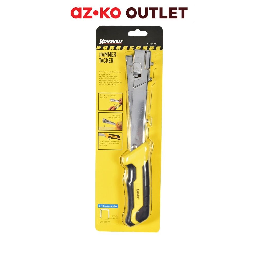 Krisbow Palu Stapler 6-10 Mm - Kuning Hammer Tacker Gun Perlengkapan Bangunan Home Improvement