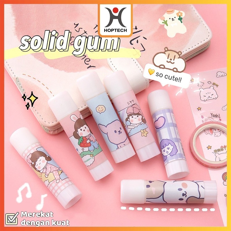 

LW - Lem Perekat Kertas Glue Stick Padat Batang Putar Sekolah Kantor Motif Korea Lucu