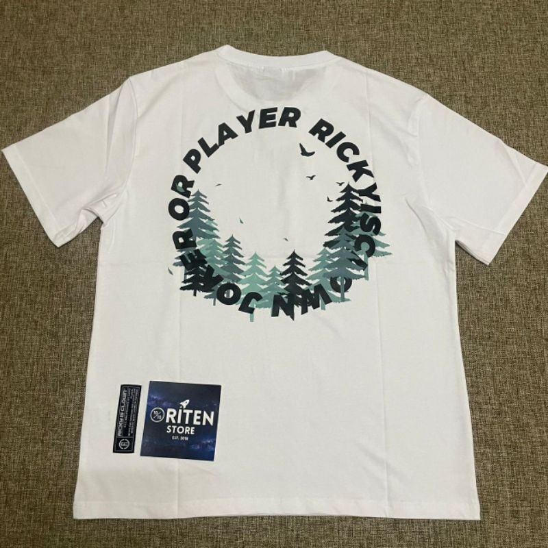 Kaos Oversize Ricky is Clown Forest Tee White Original / RickyisClown