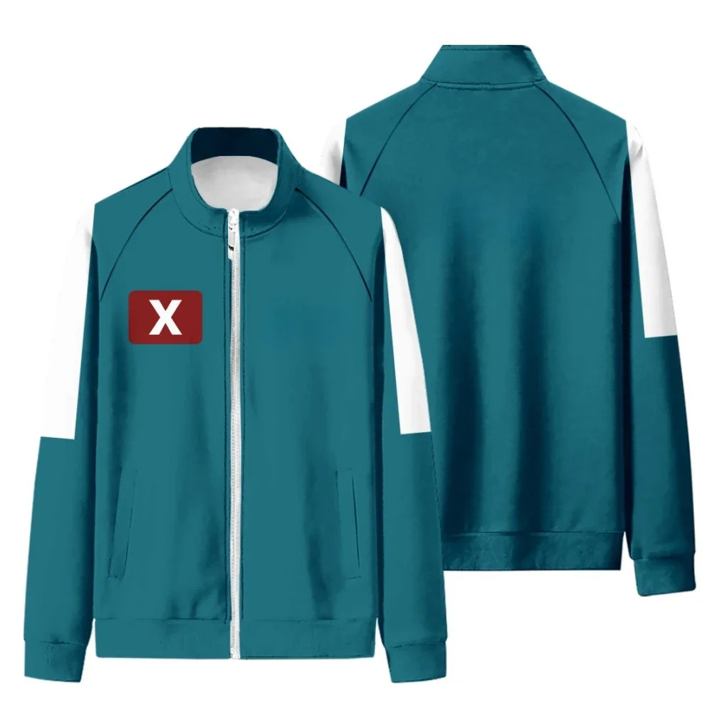 Hoodie Turtleneck Jacket SQUID GAME LOGO Korean Style Bigsize ( S-6XL) Fleece Premium Halus Tebal Gr