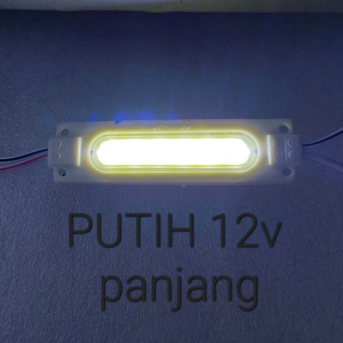 JN99 lampu led modul cob 6818 12v warna biru blue 2.4w 12 volt 6 led mata - Putih