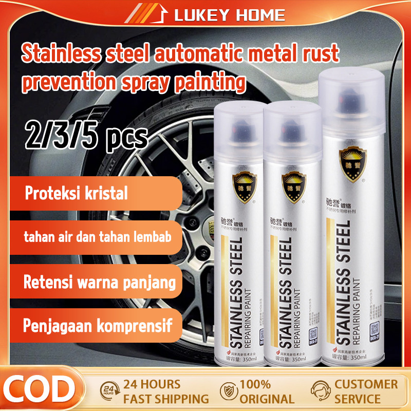 

【HOT】STOCK 350 ML Cat Semprot Chrome Sapporo Chrome Spray Paint Anti Karat Warna Stainless