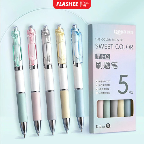 

Flashee 1 Set 5Pcs Pulpen Mekanik Sweet Color 0.5mm Sweet Pastel Edition