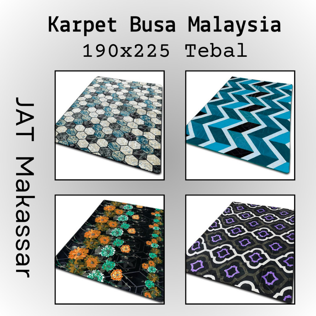 Karpet Busa Malaysia Ruang Tamu Tebal Minimalis 190x225 [Tebal 23 mm]