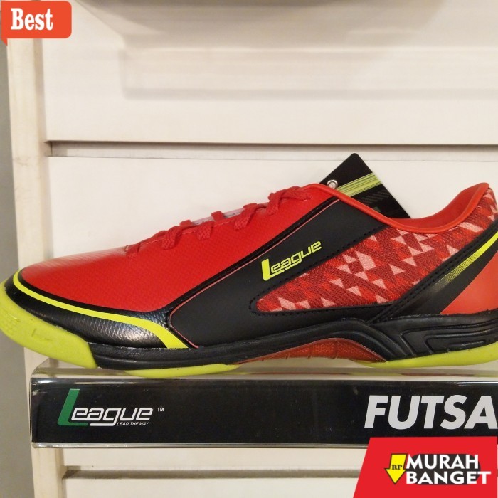 rekomendasi sepatu futsal Sepatu League Futsal Leviathan Merah Original Murah - 40