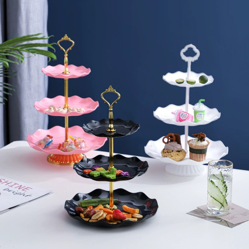 Rak Kue Susun 3 Tingkat Detachable Plate Piring Sajian Kue Cupcake Aesthetic Cake Stand Display