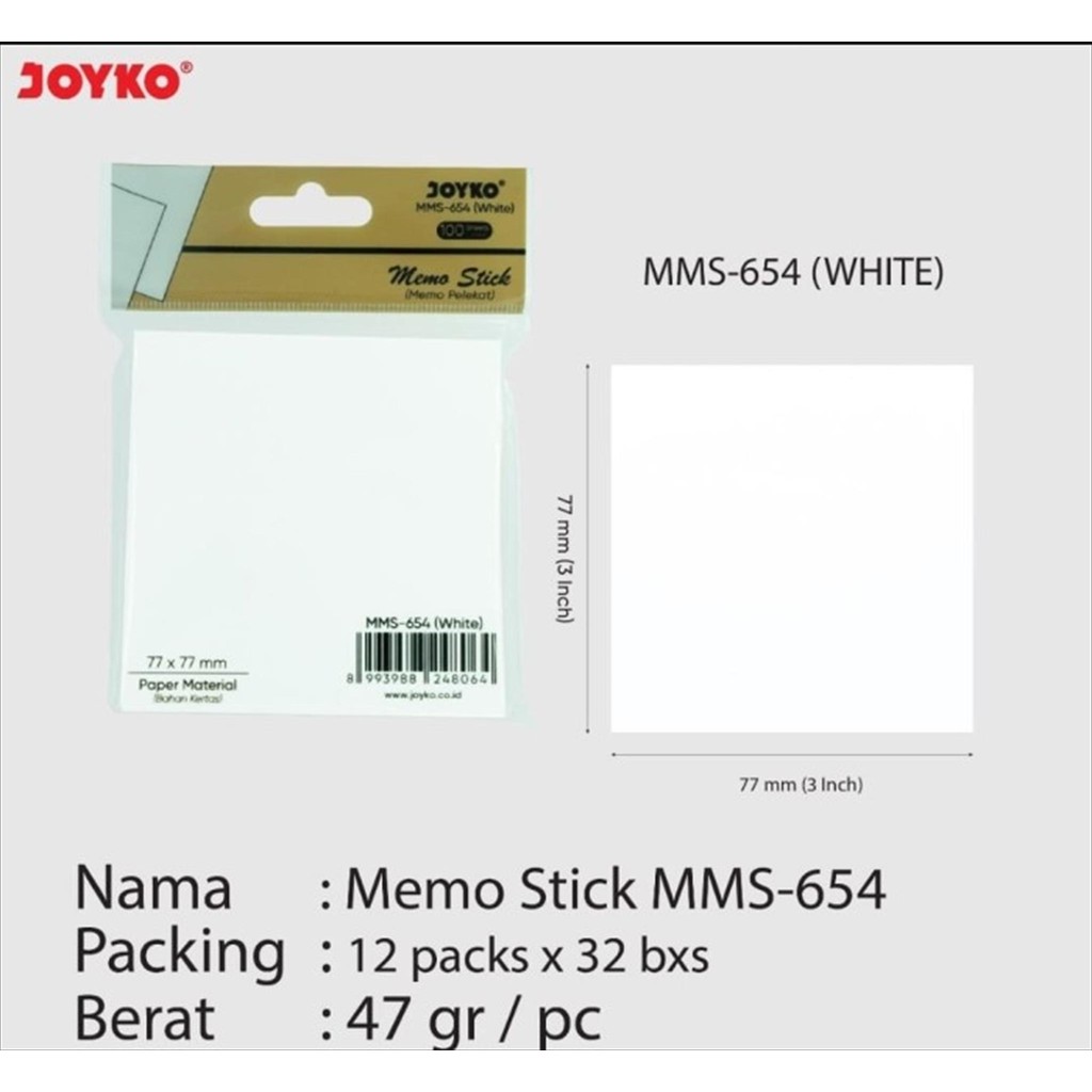 

[P] Memo stick MMS-654W joyko (1 pcs)
