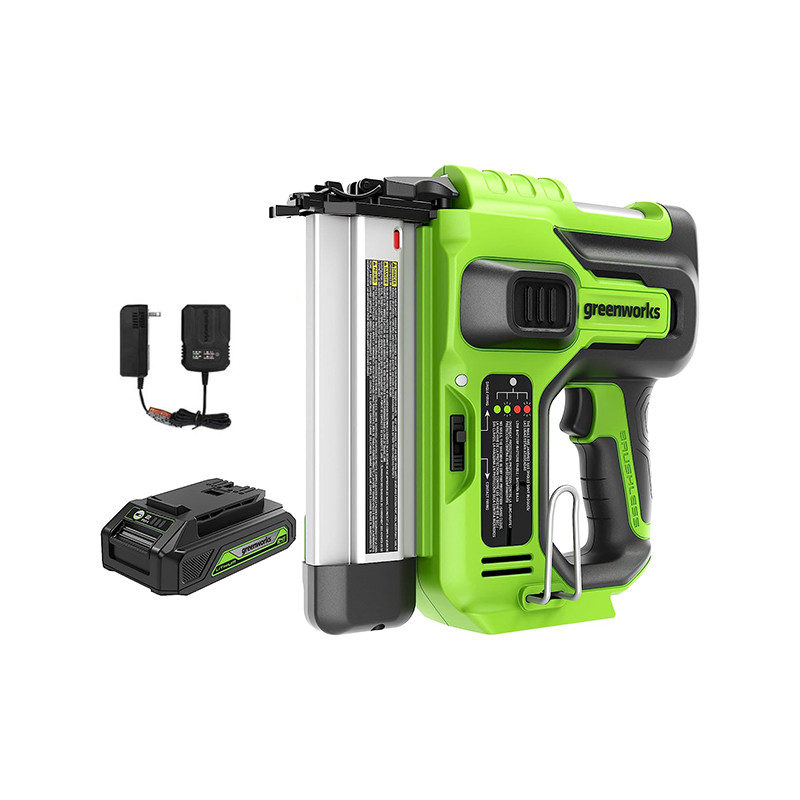 Greenworks 24V 18GA Cordless Brushless Brad Nailer