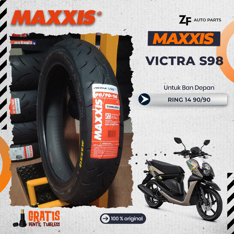 SEPASANG / SATUAN BAN MOTOR LEXI MAXXIS VICTRA Ring 14 TUBELESS DEPAN BELAKANG LEXI