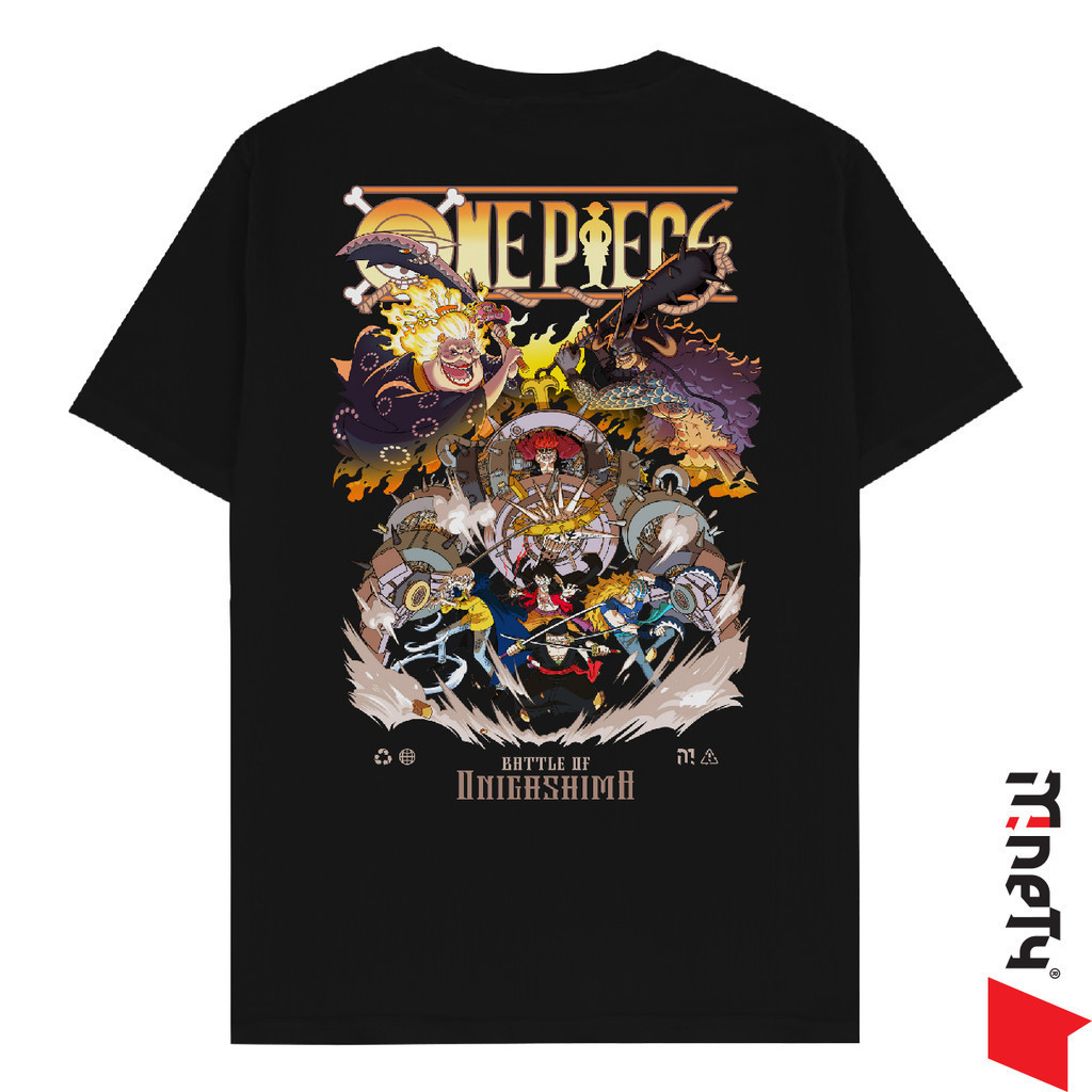 [Promo & Barang Ready] MINETY T-SHIRT Battle of Onigashima / Kaos Anime & Manga One Piece | Kaos mel
