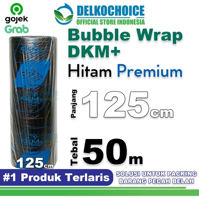 

Plastik Bubble Wrap 125cm x 50m PREMIUM DKMPLUS Bubblewrap GOJEK /ROLL - Hitam
